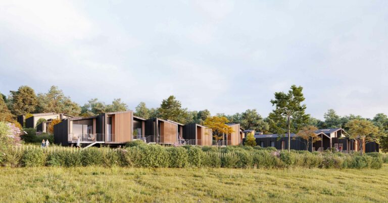 motion design complexe architectural terrasse bois