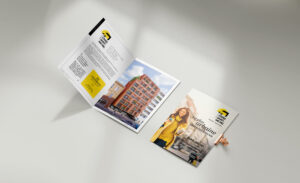 Belle brochure type magazine pour une r&eacute;sidence