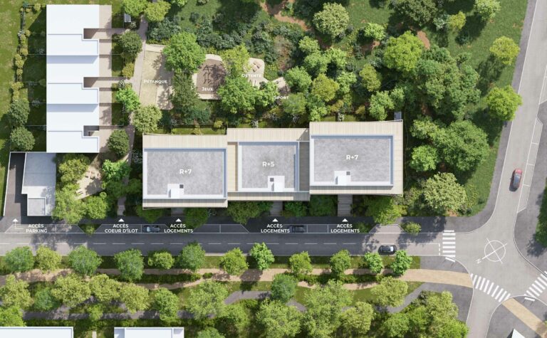 plan de masse 3D top view