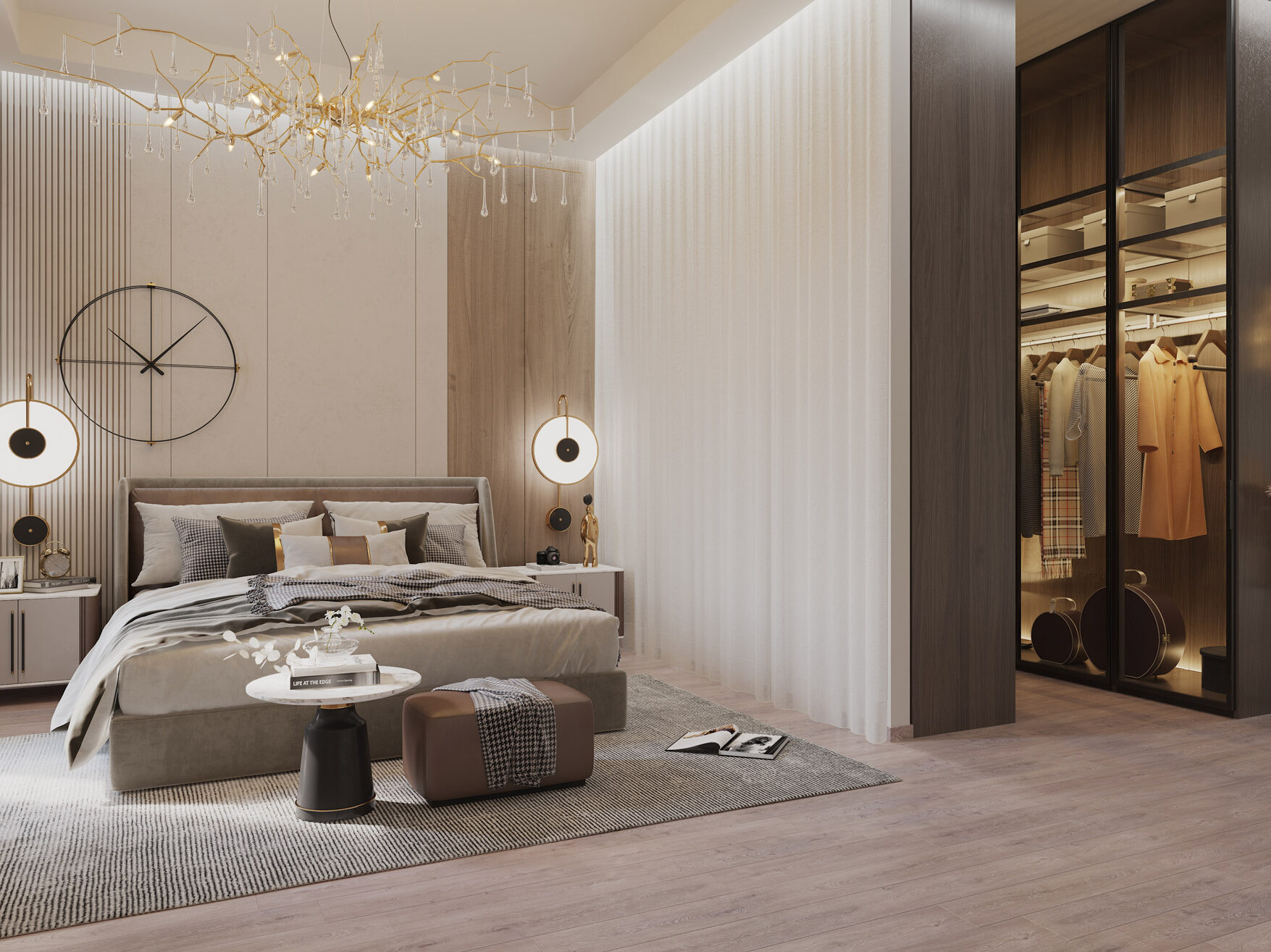 vue intérieure 3d chambre luxe appartement toulouse