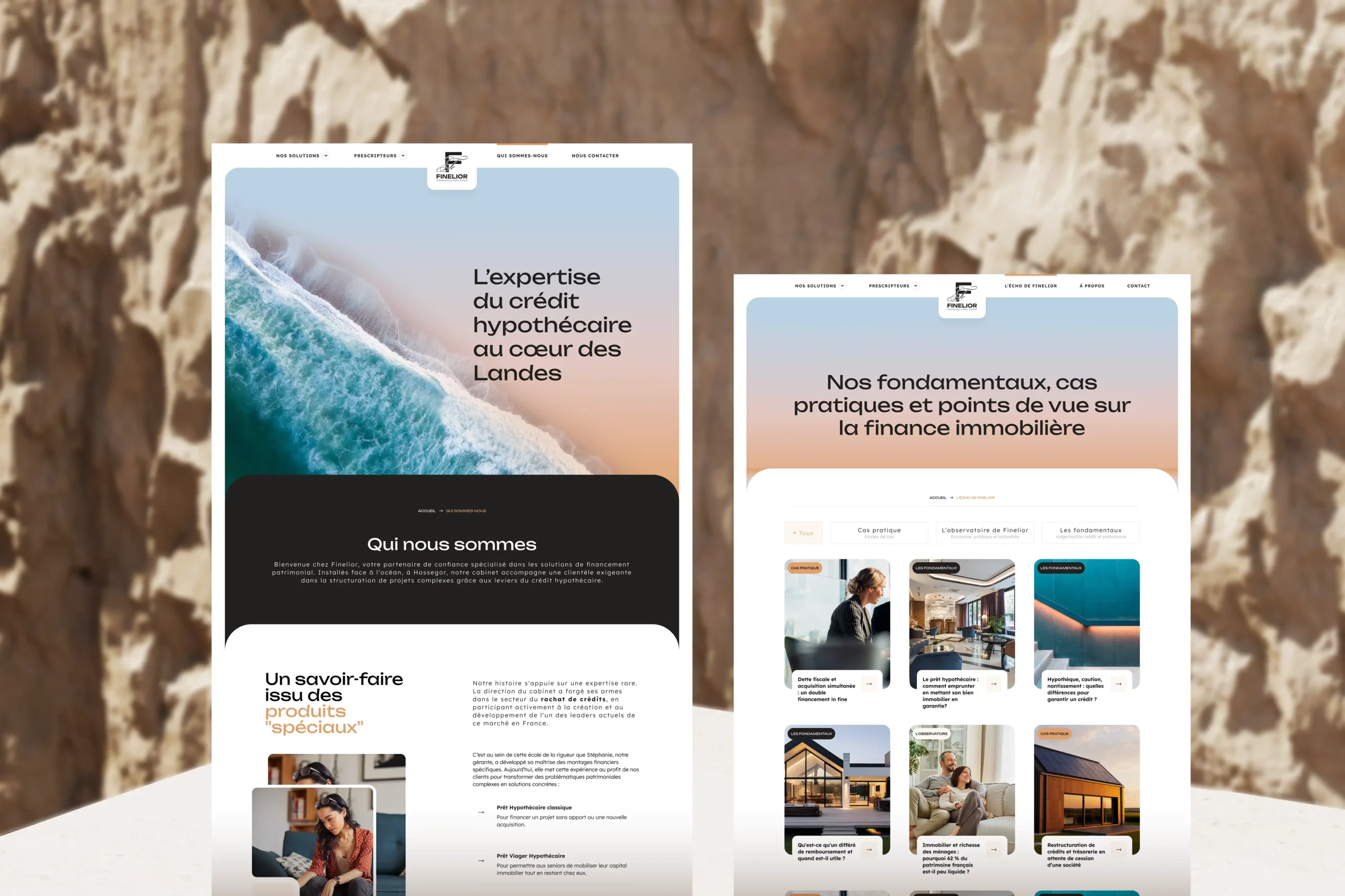 mockup pages corpo et blog